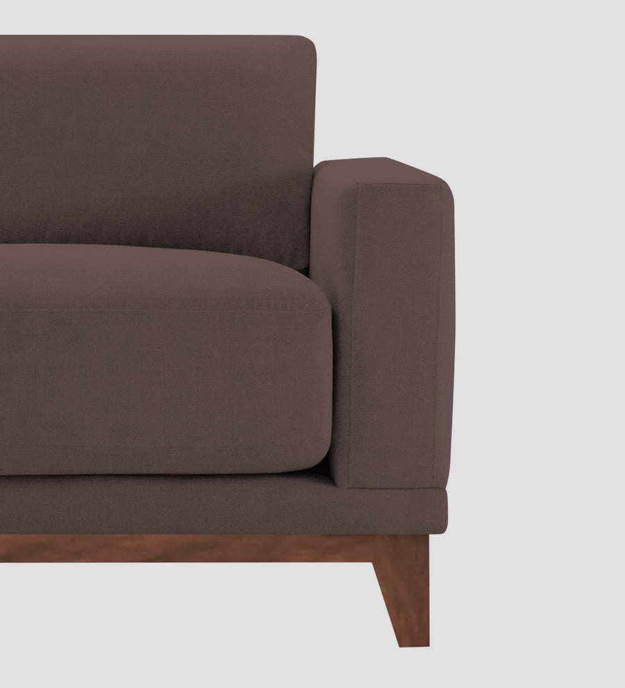 Esha Fabric 1 Seater Sofa In Night Brown Colour - Febonic Living