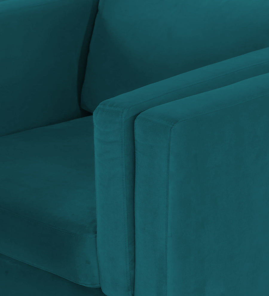 Jasper Velvet 1 Seater Sofa In Pine Green Colour - Febonic Living