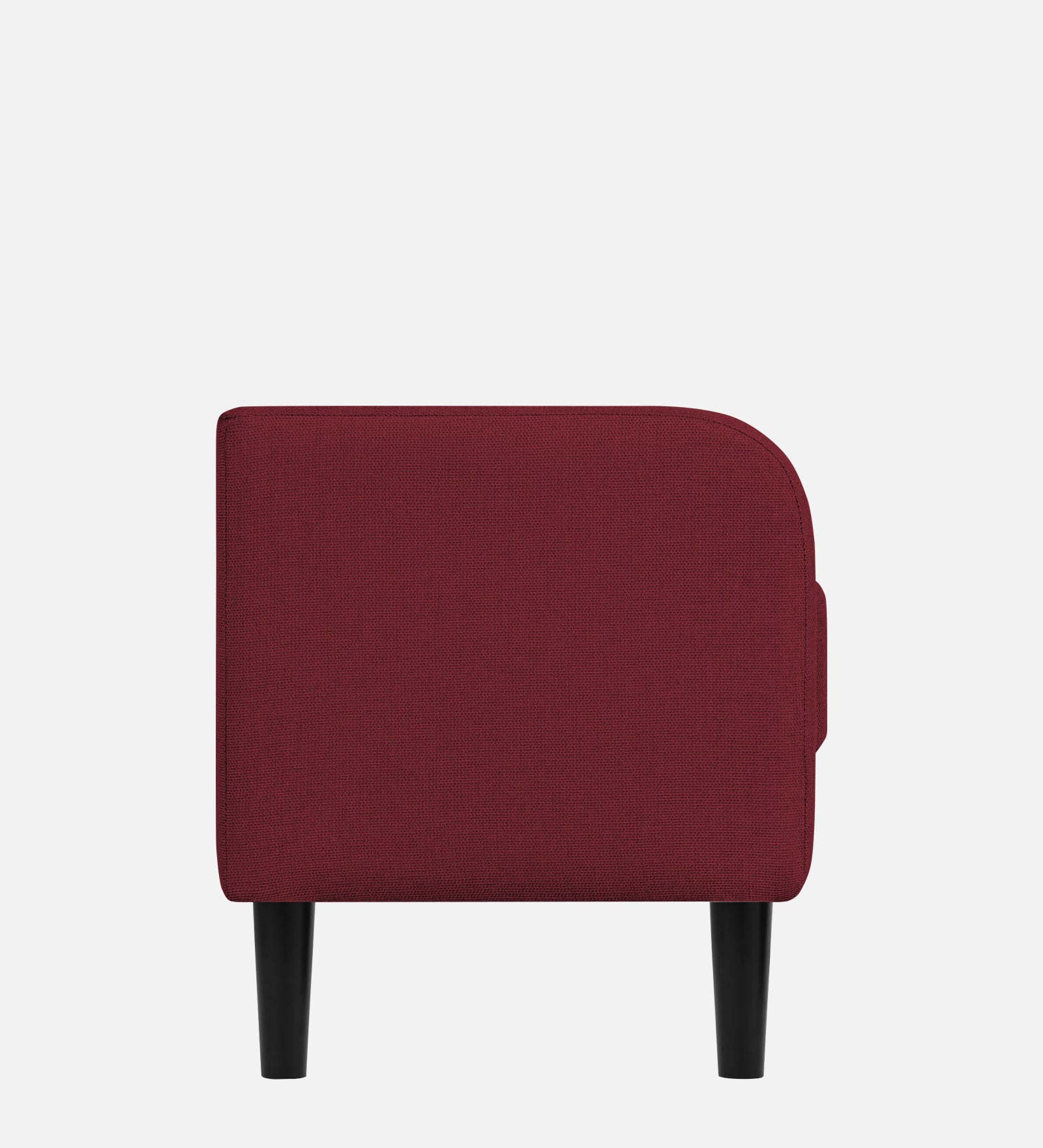 Maya Fabric Bench In Blood Maroon Colour