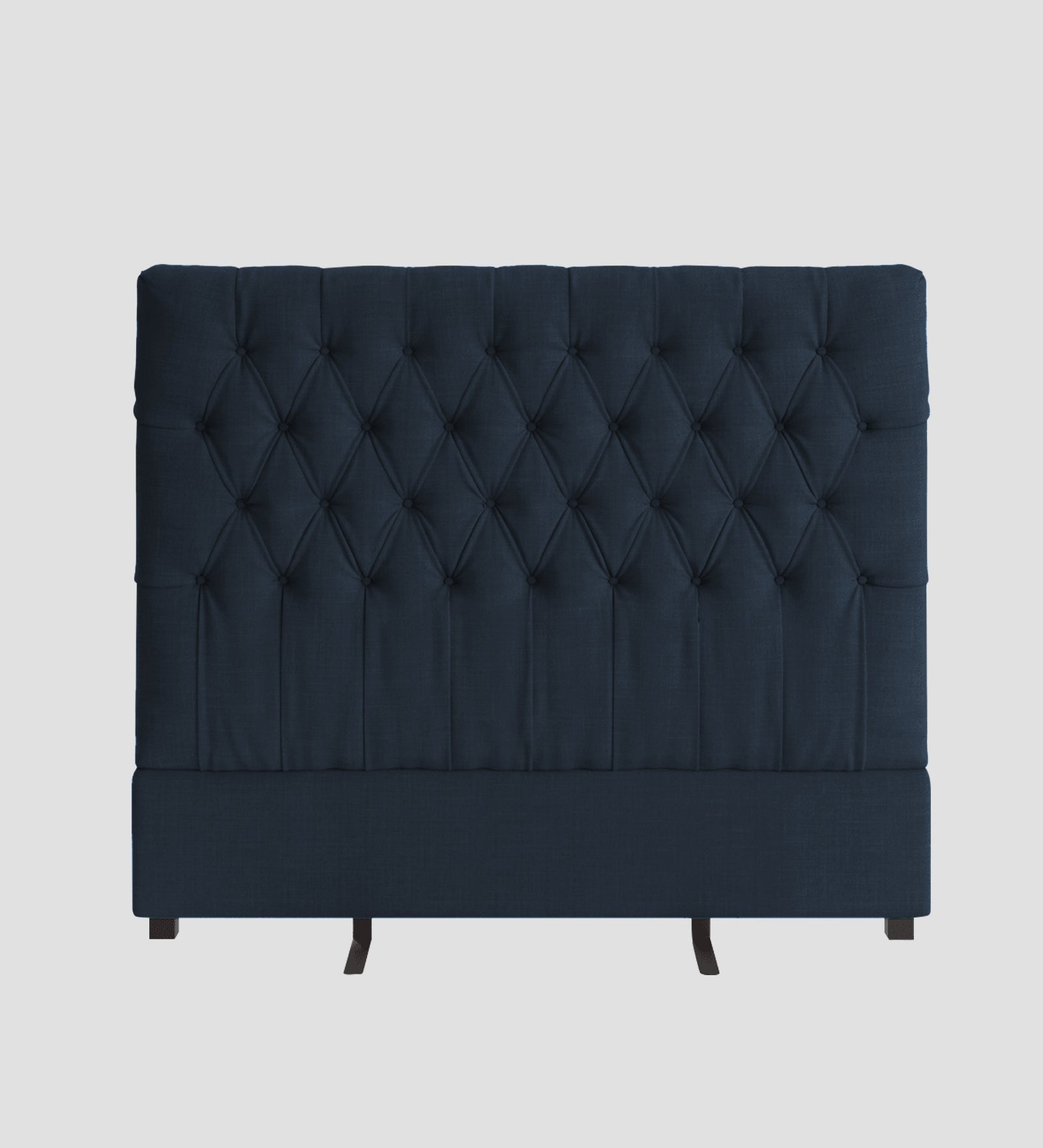 Isko Fabric King Size Bed In Denim Blue Colour With Storage Box - Febonic Living