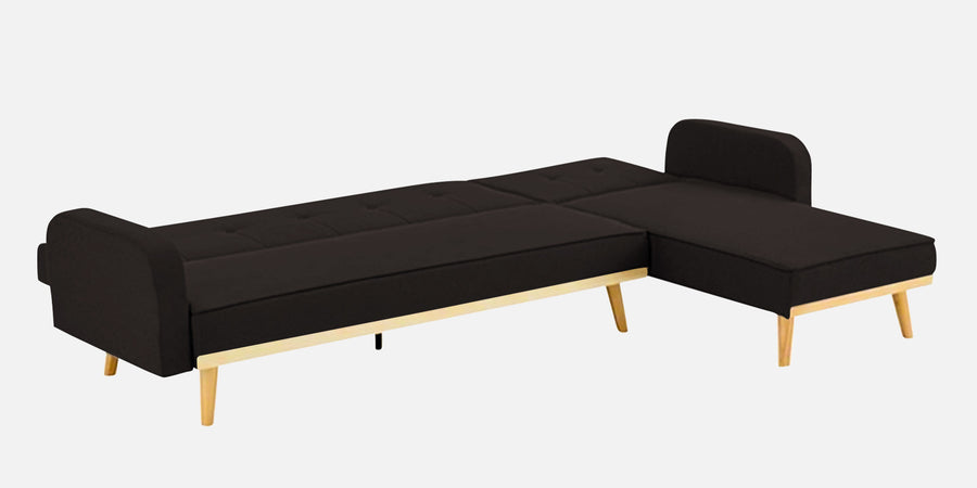 Zuno Fabric Rhs Convertible Sofa Cum Bed In Cara Brown Colour - Febonic Living