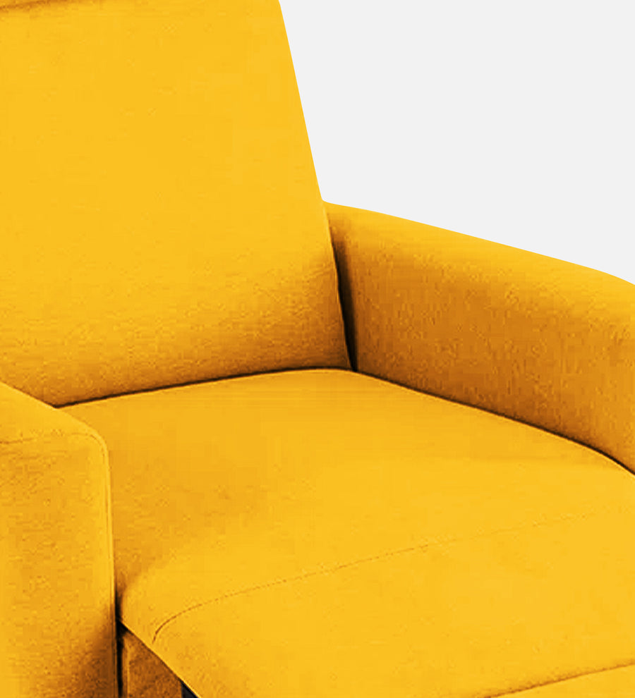 Zura Fabric 1 Seater Rotating Motorized Recliner In Bold Yellow Colour - Febonic Living