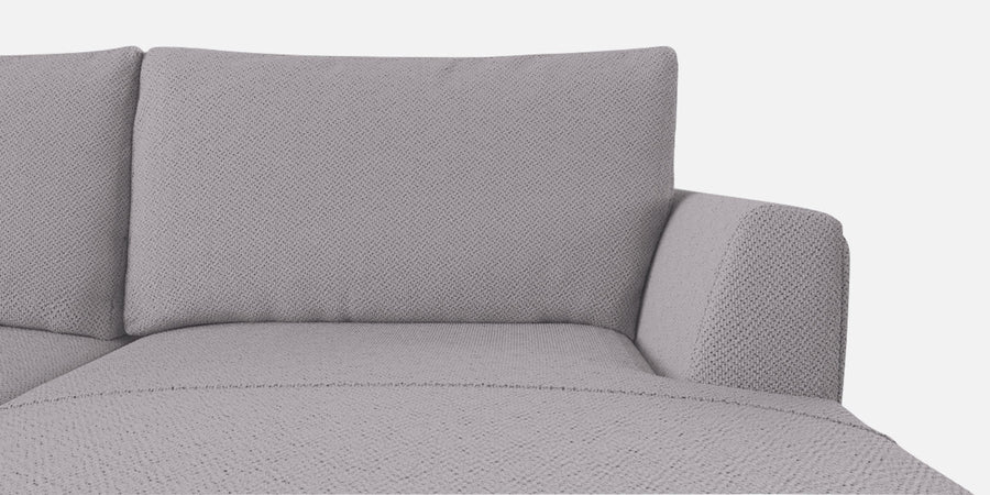Como Fabric Lhs Sectional Sofa 3 Lounger In Lit Grey Colour - Febonic Living