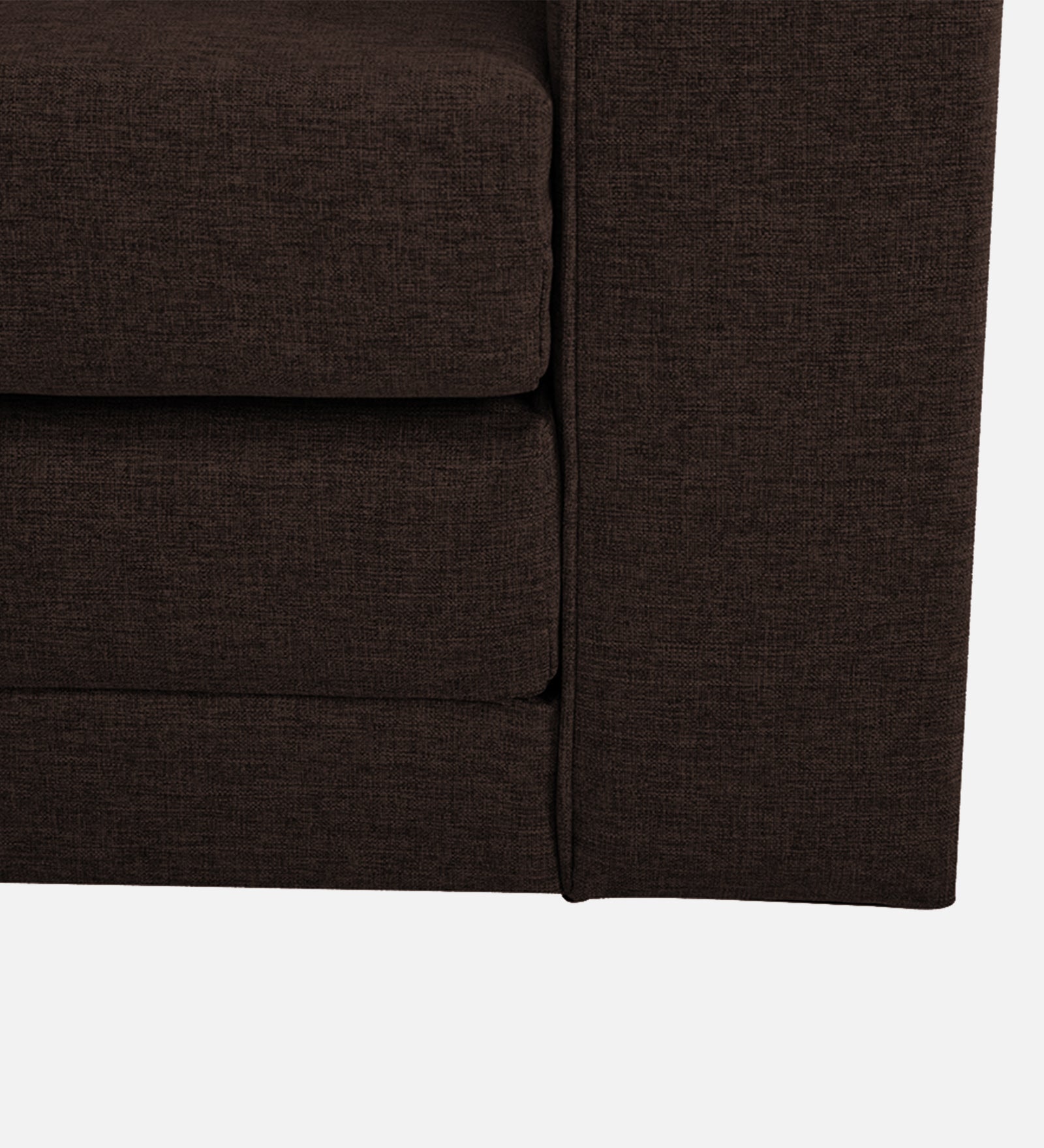 Kenia Fabric 1 Seater Convertible Sofa Cum Bed in Coffee Brown Colour