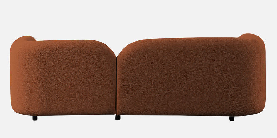 Corny Boucle Fabric 3 Seater Sofa In Rust Orange Colour - Febonic Living