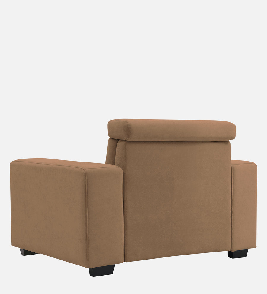 Hiro Fabric 1 Seater Sofa In Dusty Peach Colour - Febonic Living