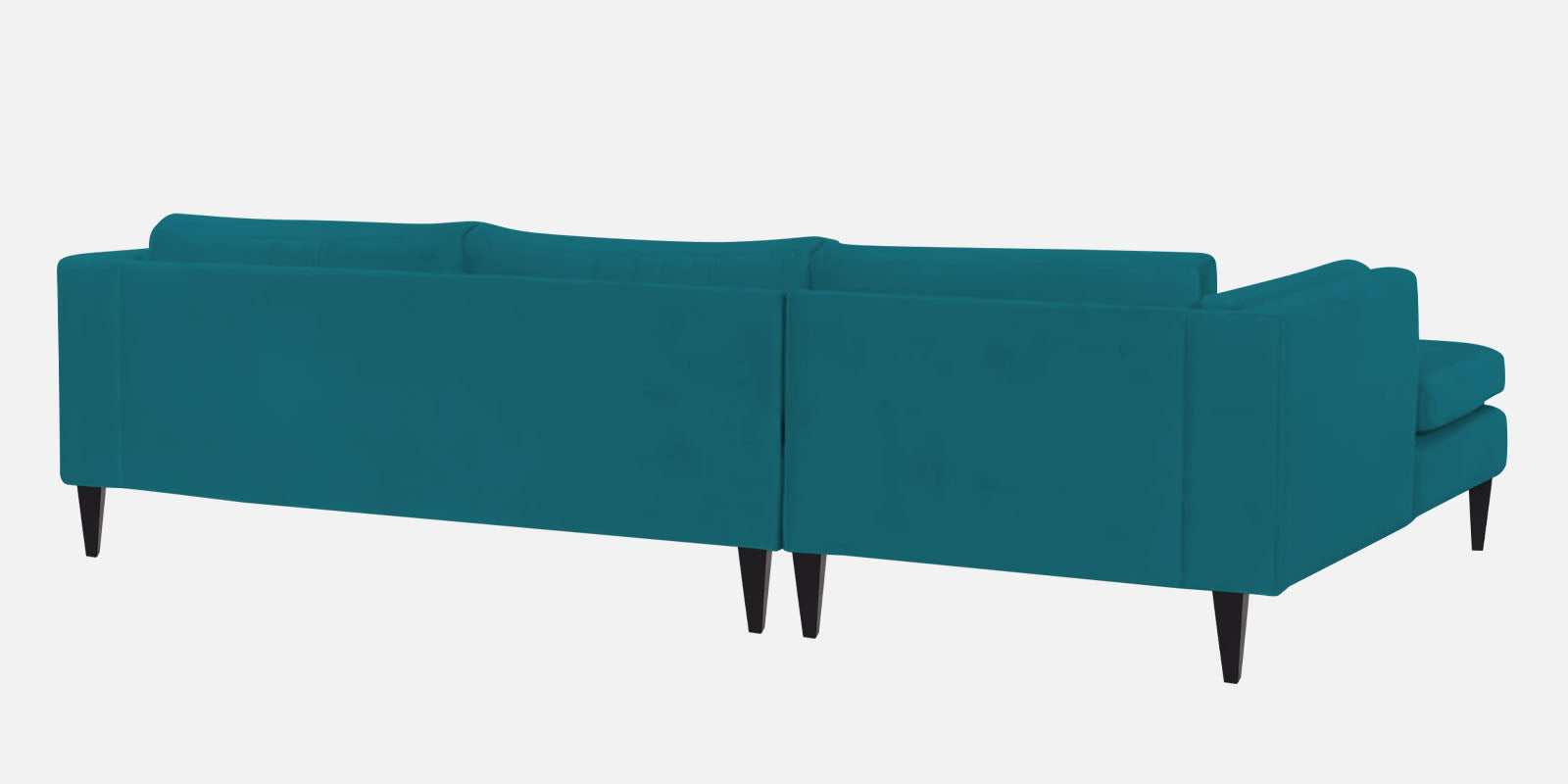 Jasper Velvet LHS Sectional Sofa (3+Lounger) in Pine green Colour