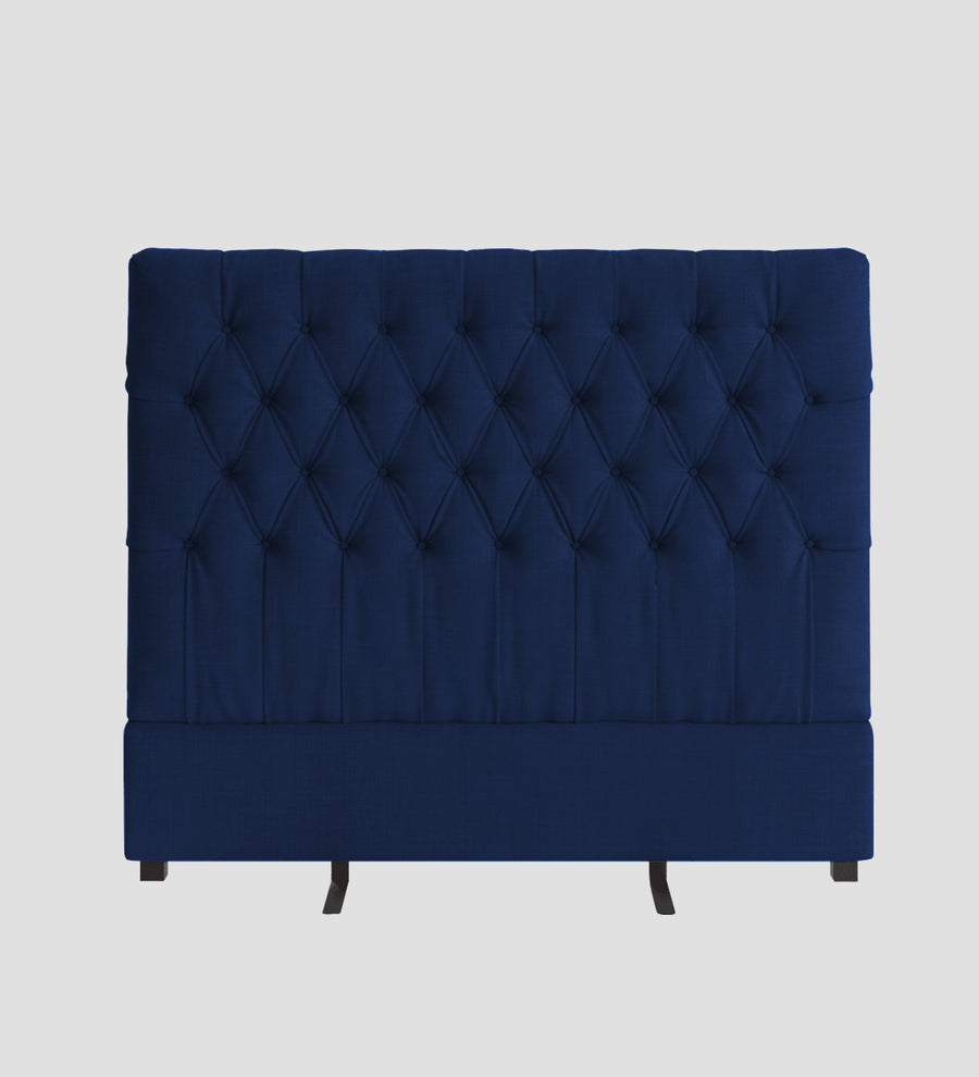 Isko Fabric Upholstered King Size Bed In Royal Blue Colour With Box Storage - Febonic Living
