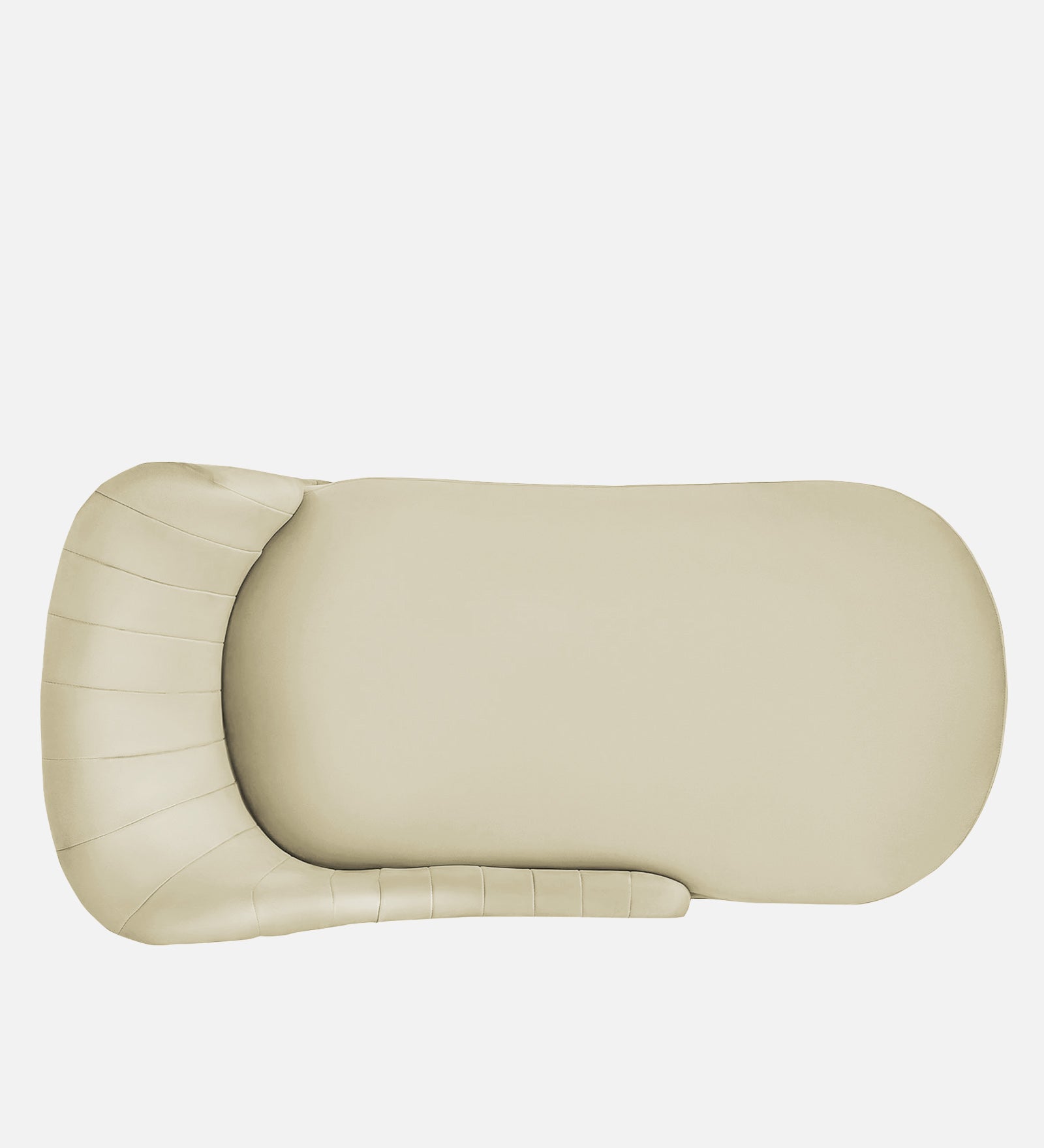 Flora Velvet RHS Chaise Lounger in Warm White Colour