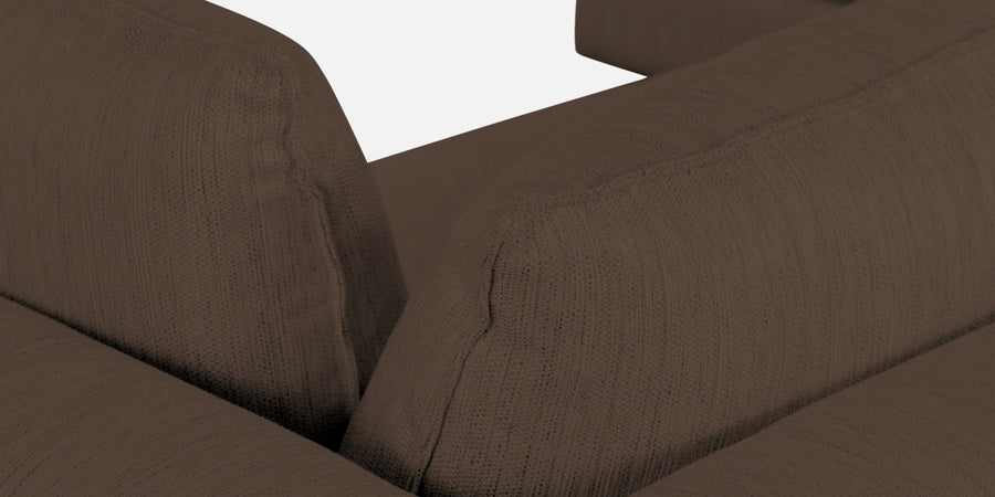 Ziggy Fabric Lhs Sectional Sofa 3 Lounger In Rosy Brown Colour - Febonic Living