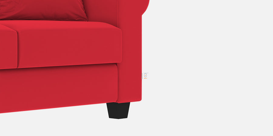 Numonk Velvet 3 Seater Sofa In Ox Blood Maroon Colour - Febonic Living