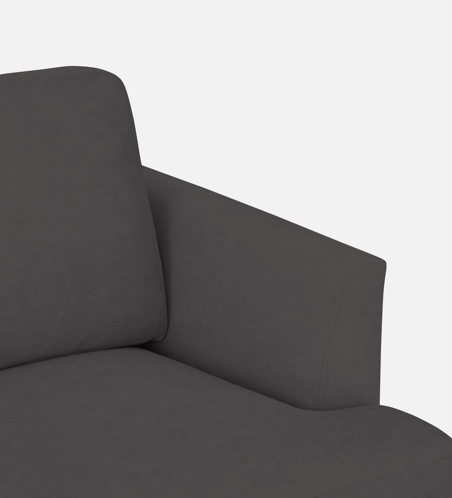 Motra Velvet 1 Seater Sofa In Davy Grey Colour - Febonic Living