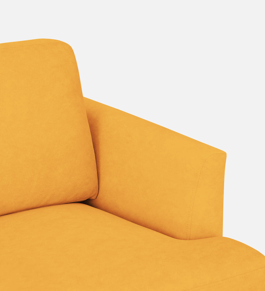 Motra Velvet 1 Seater Sofa In Turmeric Yellow Colour - Febonic Living