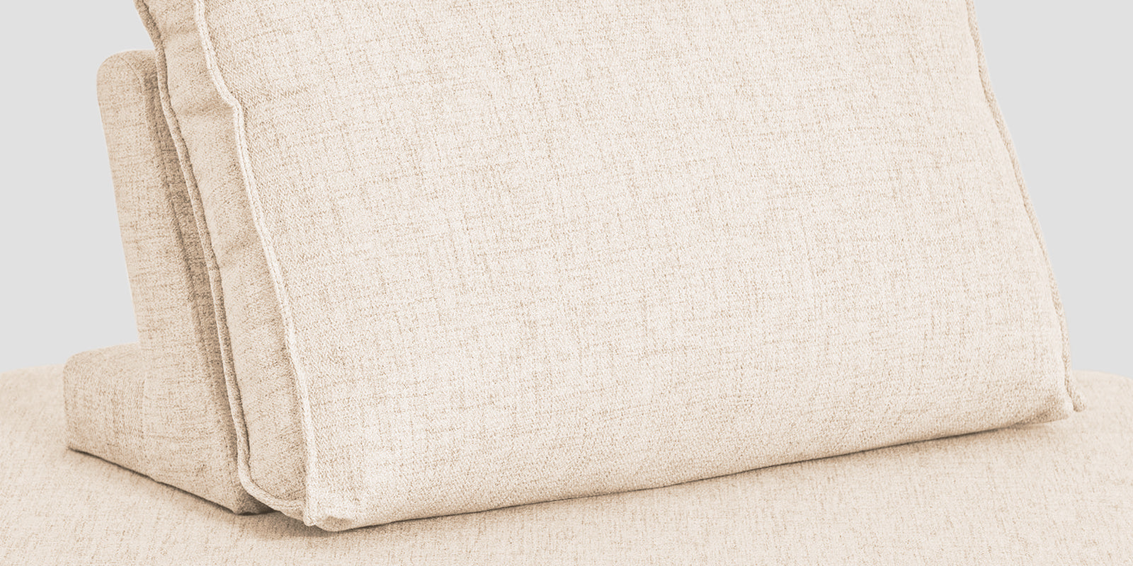 Hiver Fabric Day Bed Sofa In Woom Beige Colour With Back Rest - Febonic Living