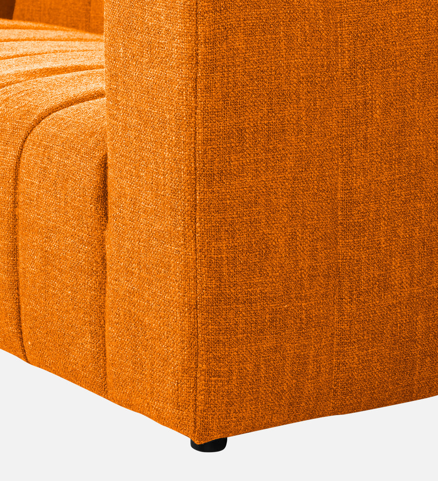 Lara Fabric 1 Seater Sofa In Vivid Orange Colour - Febonic Living
