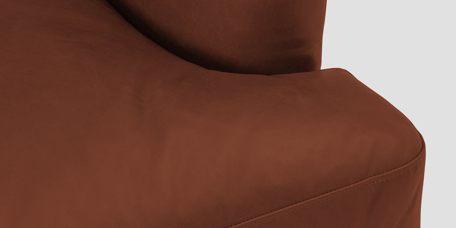 Sterio Leatherette 2 Seater Sofa In Sandle Brown Colour - Febonic Living