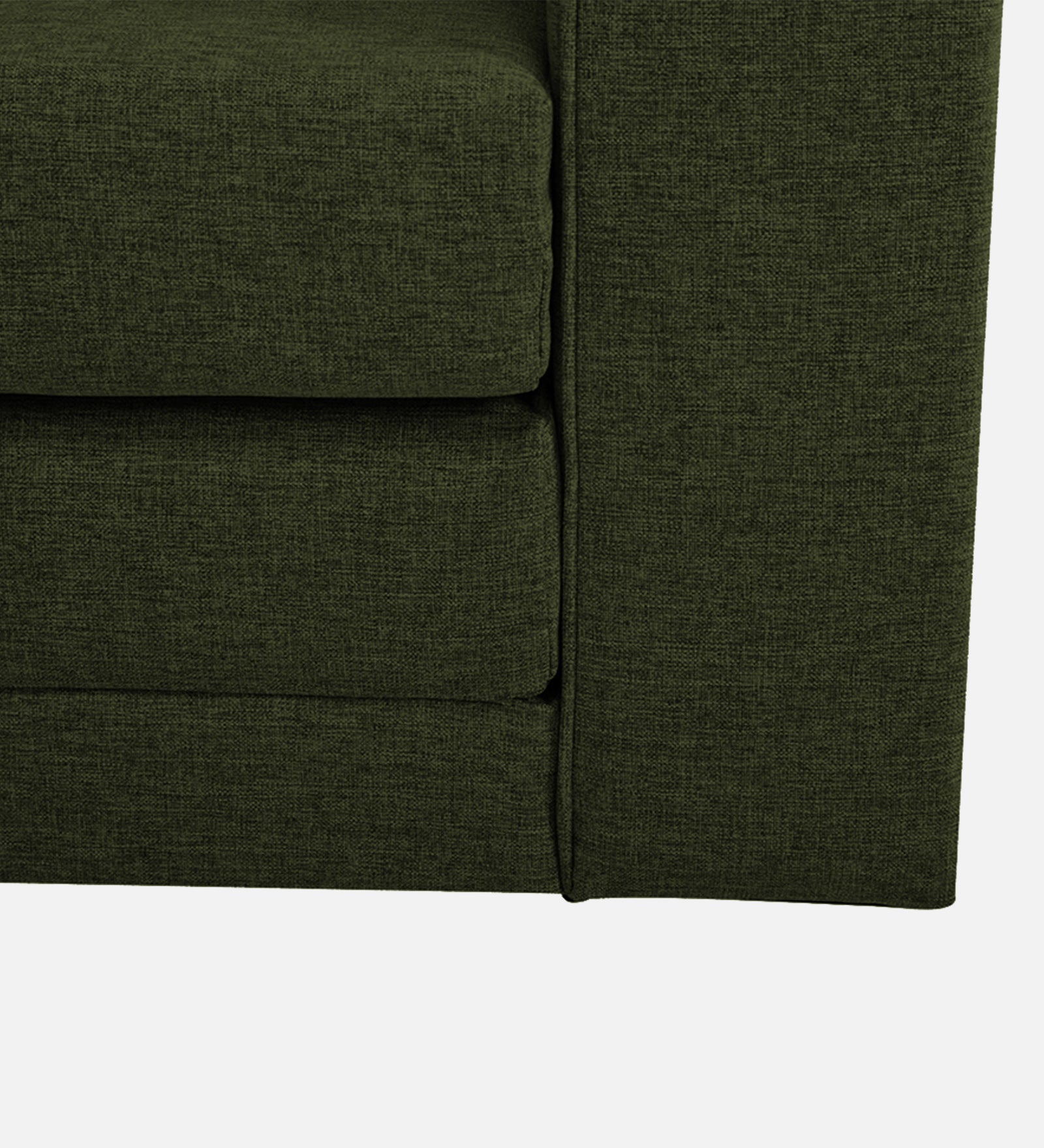 Kenia Fabric 1 Seater Convertible Sofa Cum Bed in Olive Green Colour