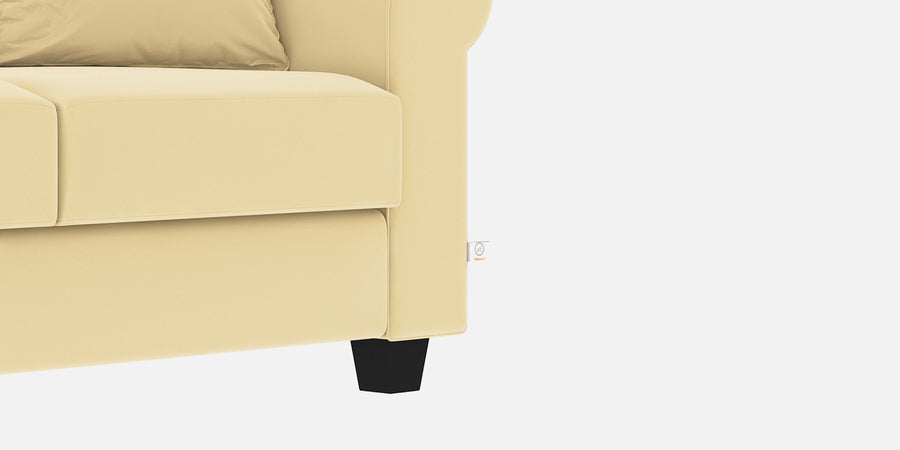 Numonk Velvet 3 Seater Sofa In Sandy Beige Colour - Febonic Living