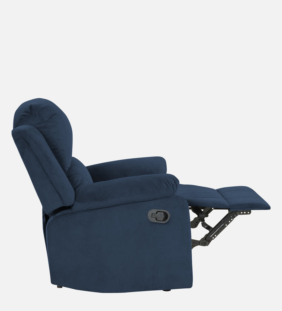 Henry Fabric 1 Seater Motorized Recliner In Denim Blue Colour - Febonic Living