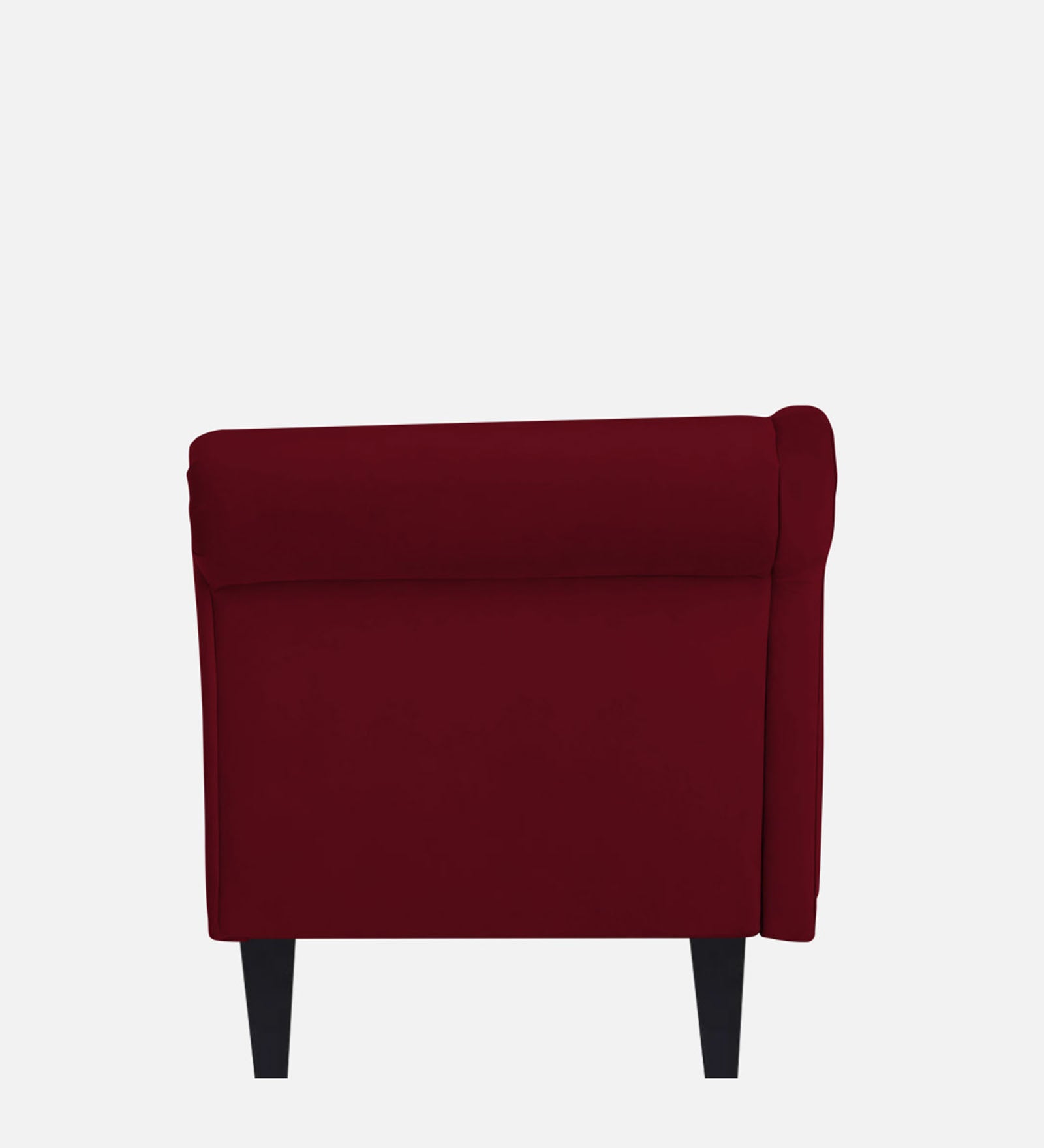 Rana Velvet LHS Chaise Lounger In Dark Maroon Colour