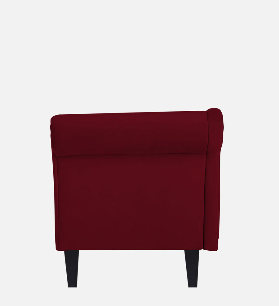 Rana Velvet Lhs Chaise Lounger In Dark Maroon Colour - Febonic Living