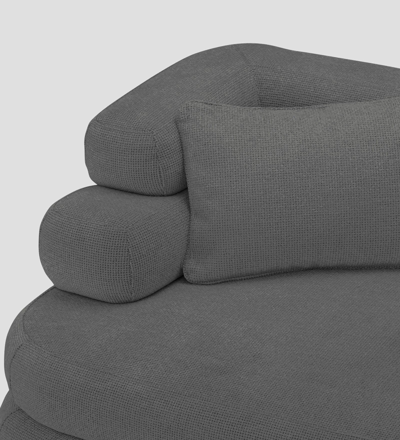 Wener Fabric 1 Seater Sofa in Stone Grey Colour