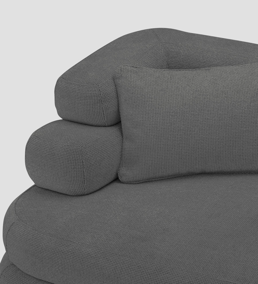 Wener Fabric 1 Seater Sofa In Stone Grey Colour - Febonic Living