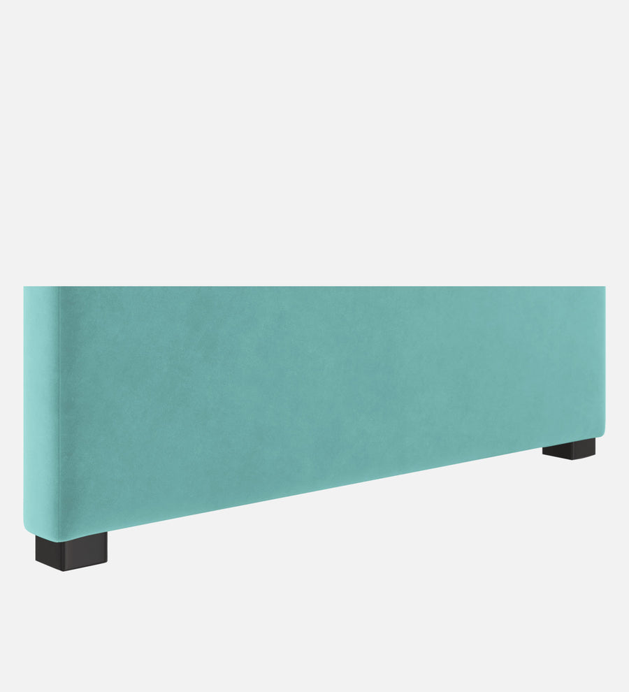 Maro Velvet Upholstered Single Size Bed In Barmunda Aqua Colour - Febonic Living