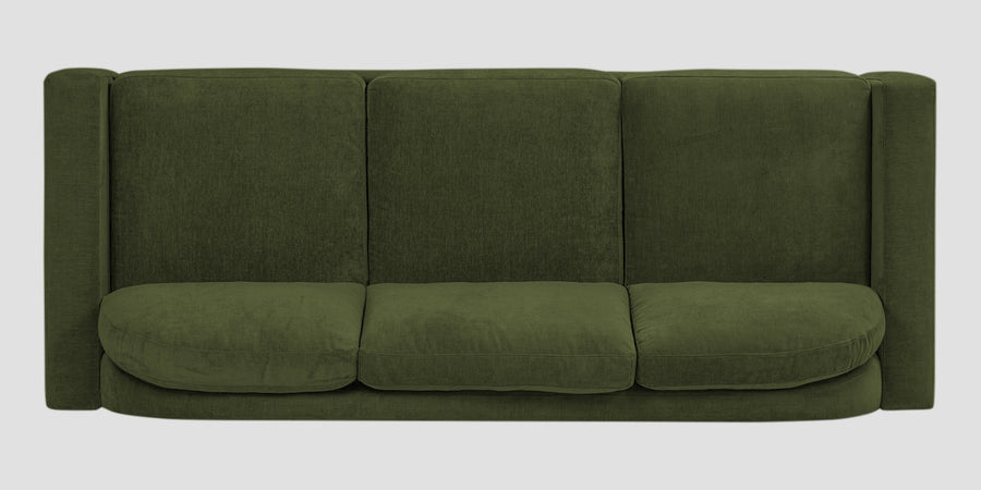 Dara Fabric 3 Seater Sofa In Olive Green Colour - Febonic Living