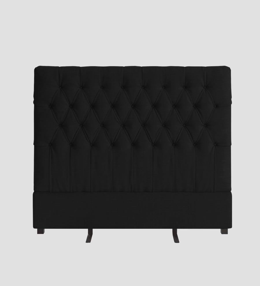 Isko Fabric Upholstered King Size Bed In Zed Black Colour With Box Storage - Febonic Living