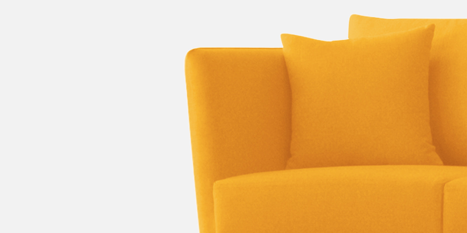 Norway Velvet 2 Seater Sofa In Safforn Yellow Colour