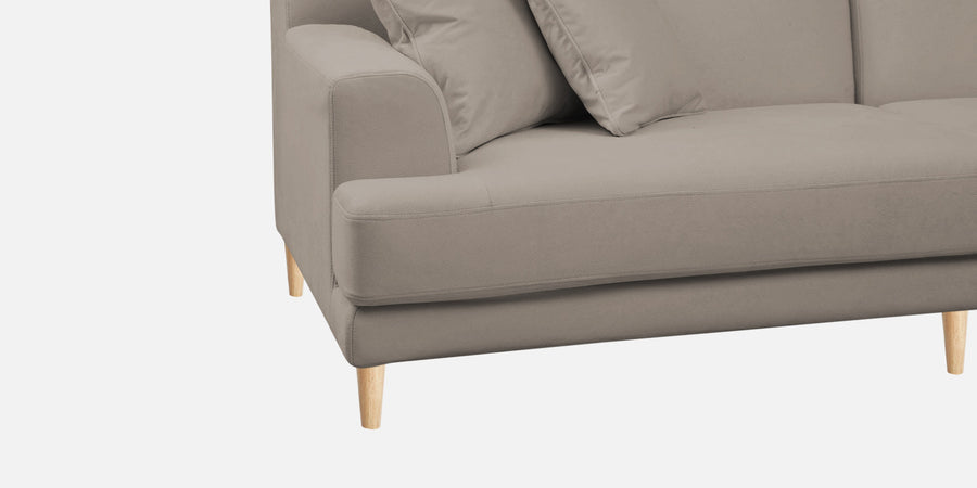 Woody Fabric Lhs Sectional Sofa 3 Lounger In Oat Beige Colour - Febonic Living