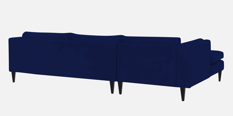 Jasper Velvet Lhs Sectional Sofa 3 Lounger In Dark Blue Colour - Febonic Living