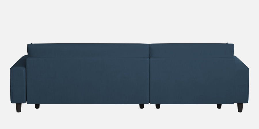 Peach Fabric Rhs 6 Seater Sofa Cum Bed With Storage In Light Blue Colour - Febonic Living