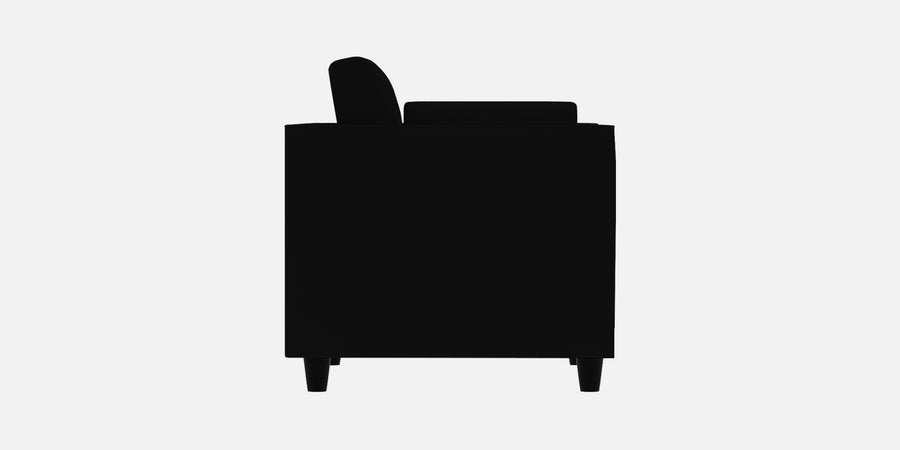 Bristo Velvet 3 Seater Sofa In Adam Black Colour With Storage - Febonic Living