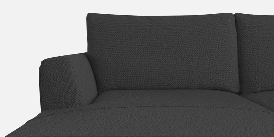 Como Fabric Rhs Sectional Sofa 3 Lounger In Charcoal Grey Colour - Febonic Living