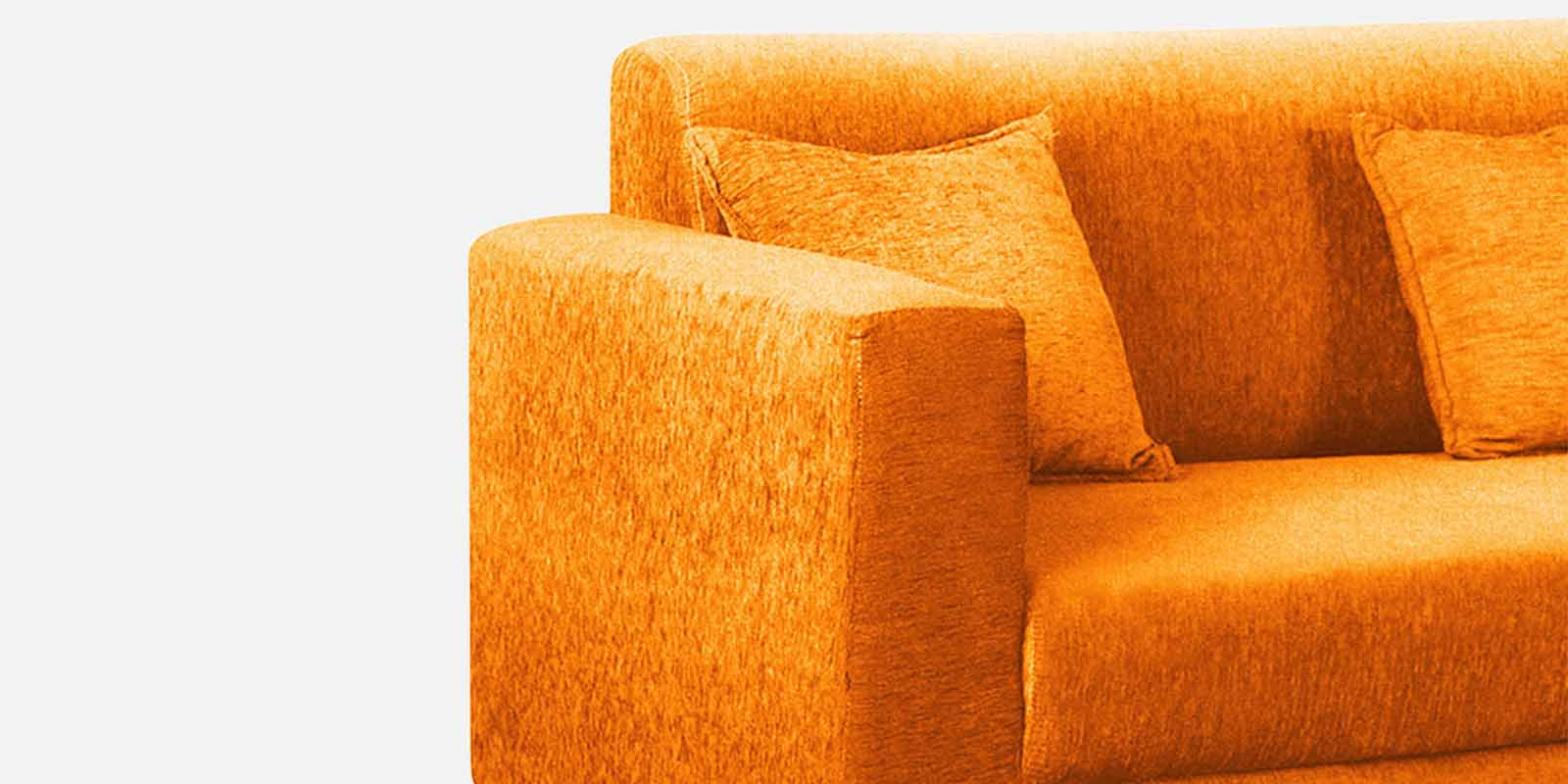 Nebula Fabric 2 Seater Sofa in Vivid Orange Colour