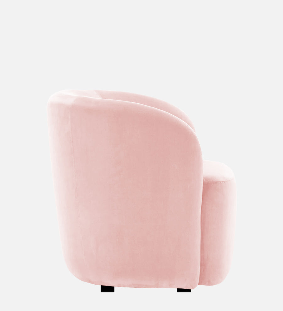 Lucky Velvet Lounge Chair In Millennial Pink Colour - Febonic Living