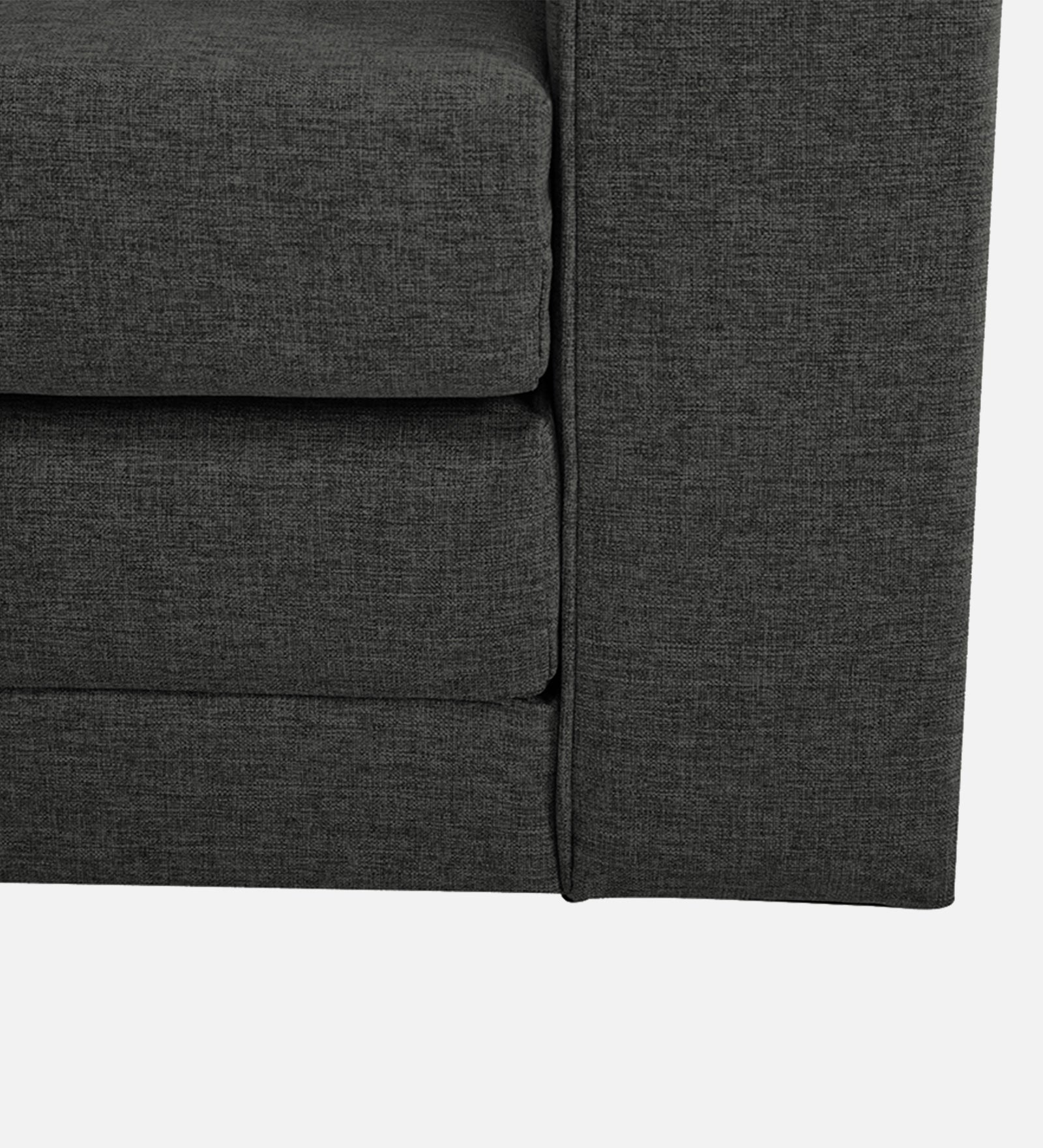 Kenia Fabric 1 Seater Convertible Sofa Cum Bed in Charcoal Grey Colour