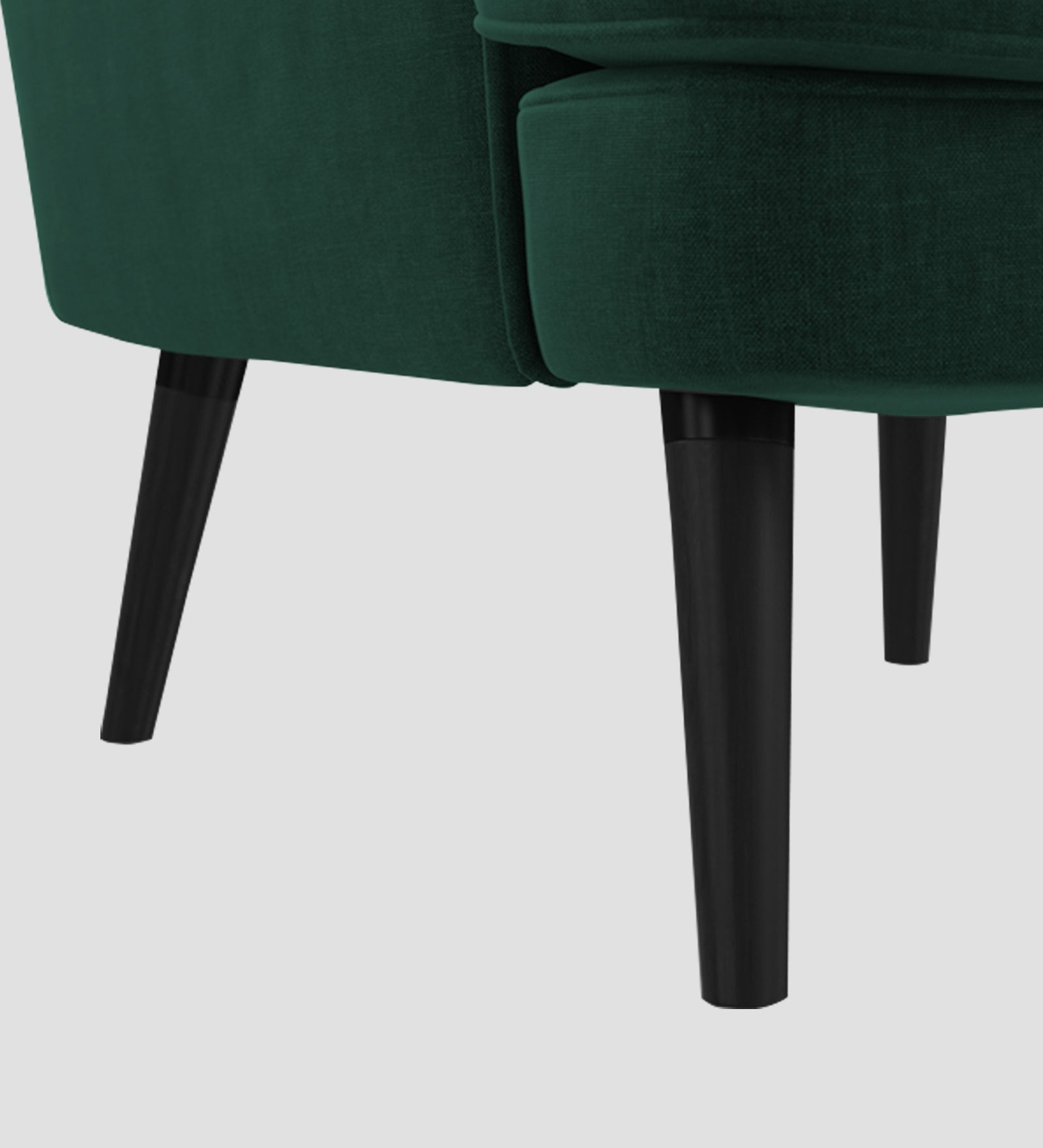 Niya Velvet 1 Seater Wing Chair in Forest Green Colour