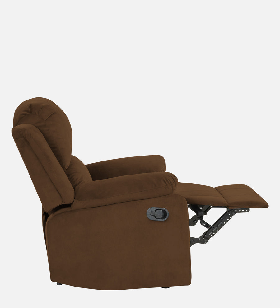 Henry Fabric 1 Seater Motorized Recliner In Walnut Brown Colour - Febonic Living