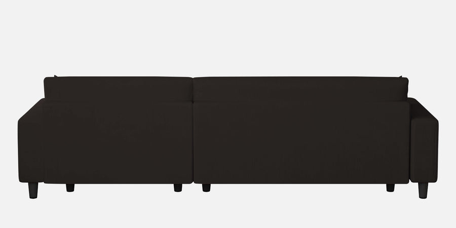 Peach Fabric Lhs 6 Seater Sofa Cum Bed With Storage In Cara Brown Colour - Febonic Living