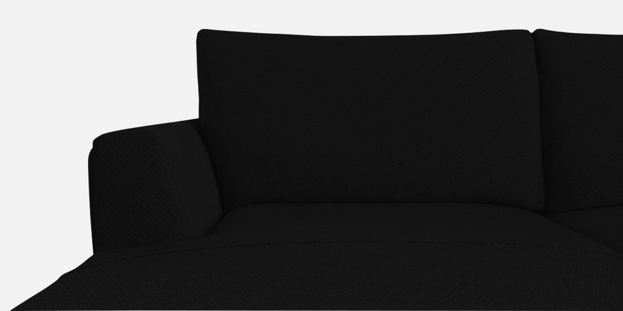 Como Fabric Rhs Sectional Sofa 3 Lounger In Zed Black Colour - Febonic Living
