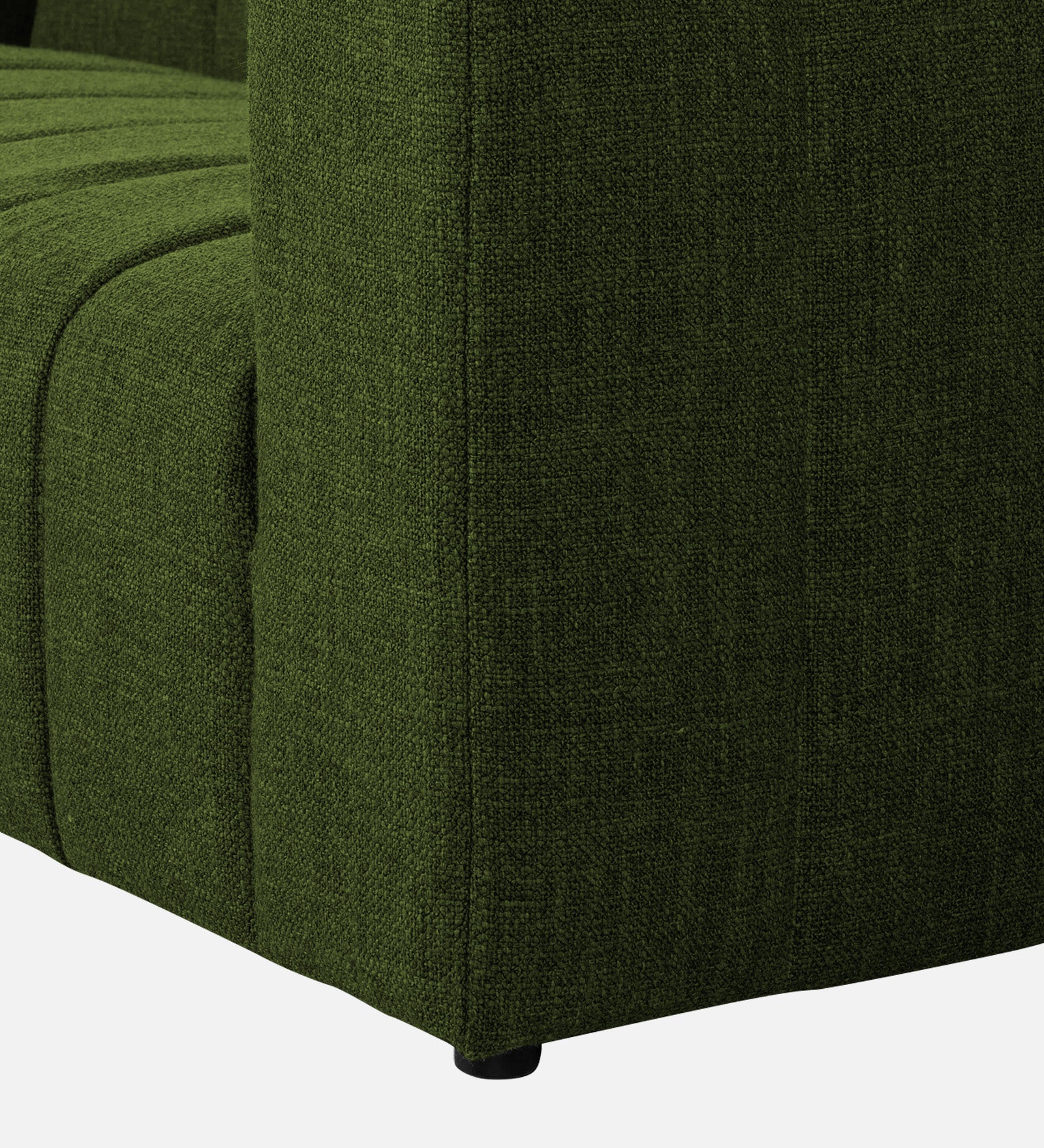 Lara Fabric 1 Seater Sofa in olive green Colour