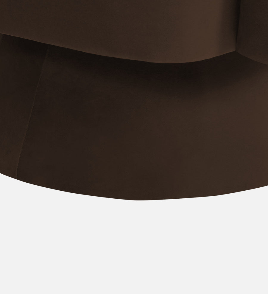 Pendra Velvet Swivel Chair In Cholocate Brown Colour - Febonic Living