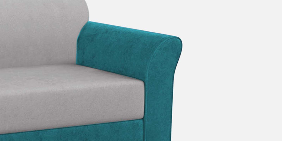 Jordan Velvet 2 Seater Sofa In Pinegreen And Concreate Grey Colour - Febonic Living