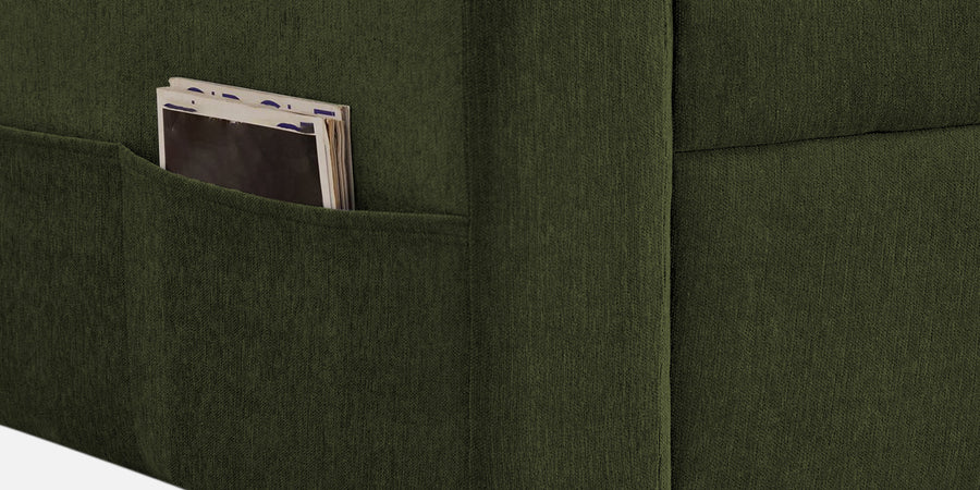 Kara Fabric 2 Seater Pull Out Sofa Cum Bed In Olive Green Colour - Febonic Living