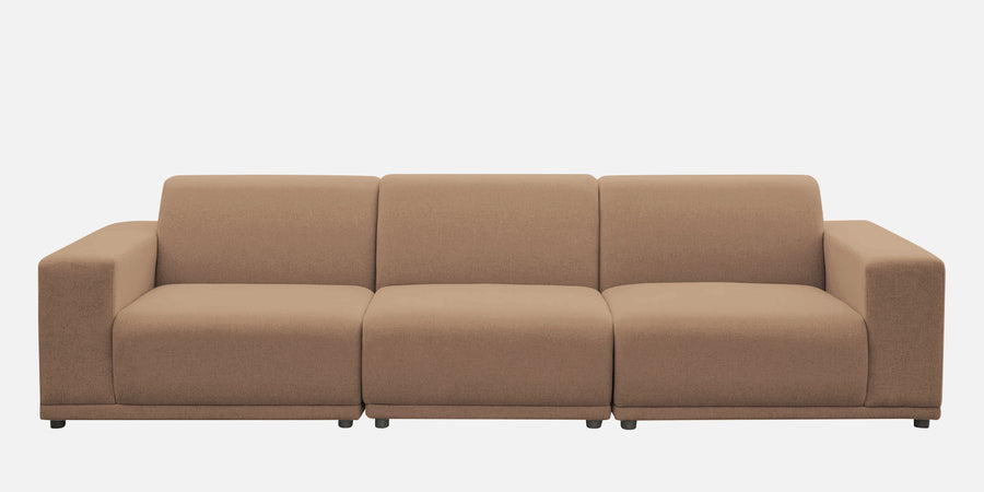 Adam Fabric Lhs Sectional Sofa 3 Ottoman Lounger In Cookie Beige Colour - Febonic Living