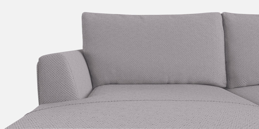 Como Fabric Rhs Sectional Sofa 3 Lounger In Lit Grey Colour - Febonic Living