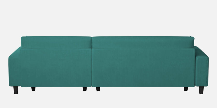 Peach Fabric Lhs 6 Seater Sofa Cum Bed With Storage In Sea Green Colour - Febonic Living